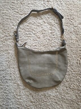 Classic Olive Green Hobo Bag with Stud Detail